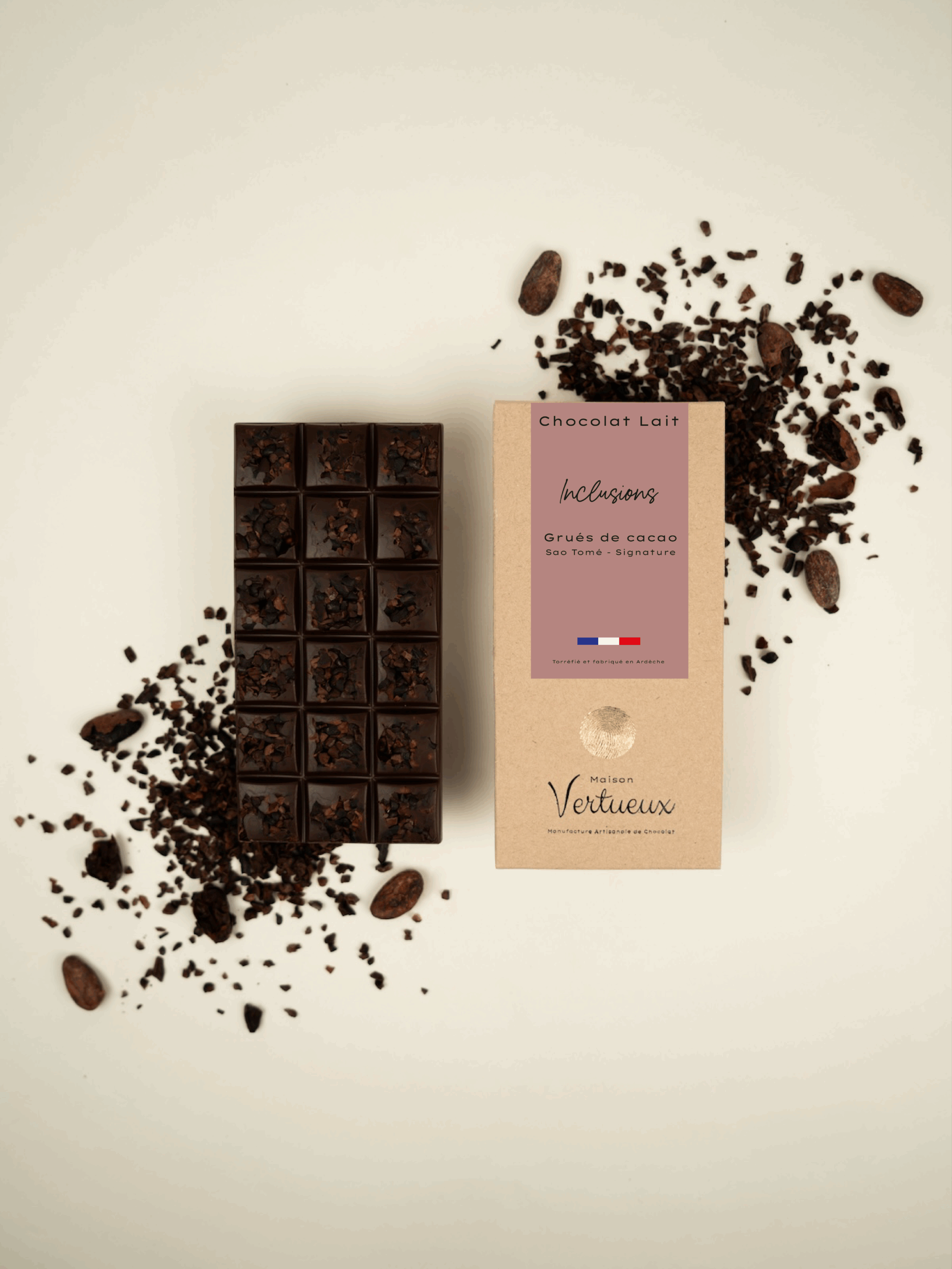 Inclusions grués de cacao