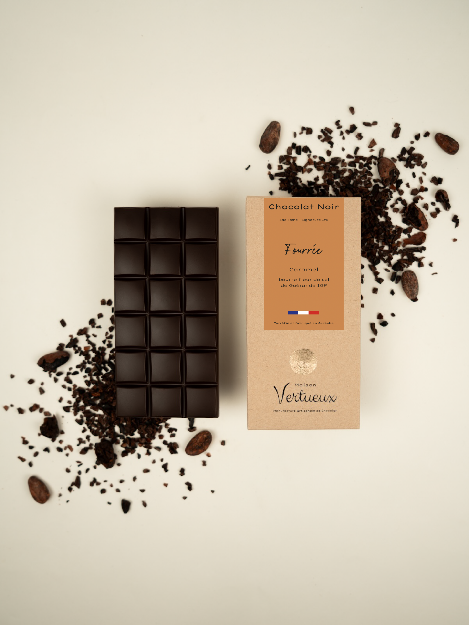Fourrée caramel beurre fleur de sel